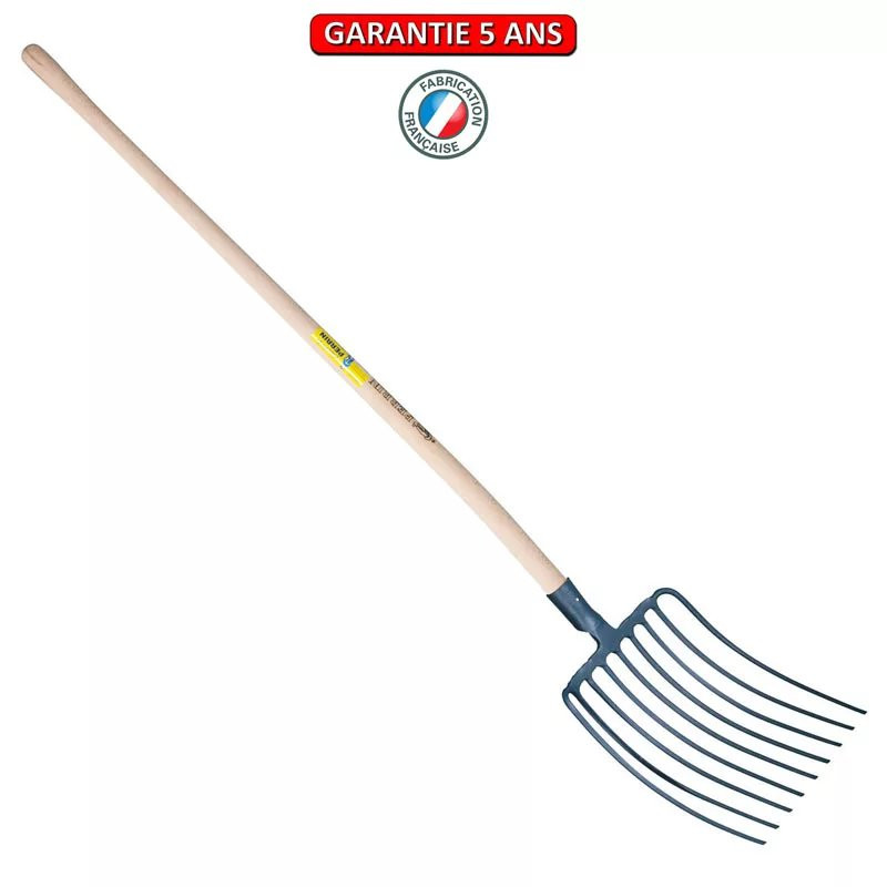 Fourche a cailloux douille 9 dents emmanché