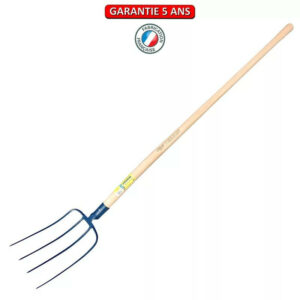 Fourche à fumier douille 4 dents emmanché