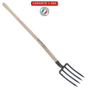 Fourche de 27cm, manche 100cm - Gris algue