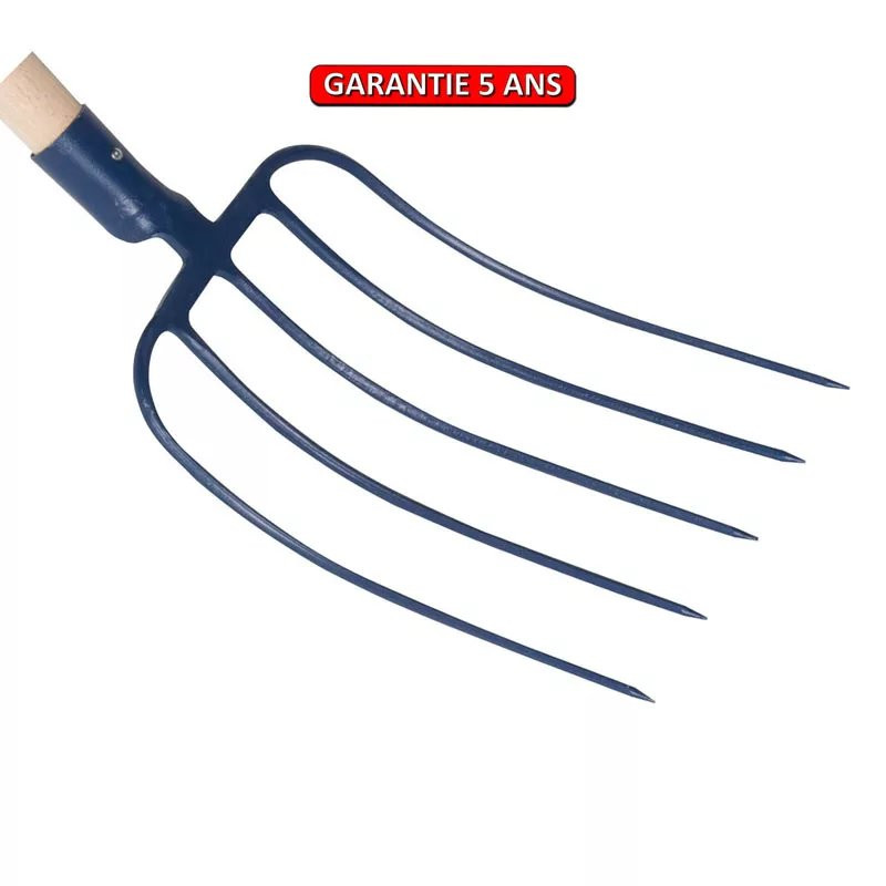 Fourche fumier à douille 5 dents 29 cm sans manche