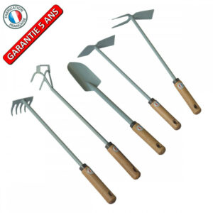 Lot outils extra-long - pack jardin manche long - 5 pièces