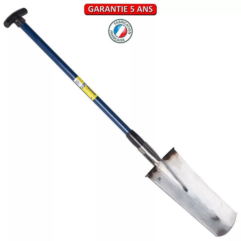 Louchet d'arrachage 38cm manche composite béquille outil professionnel pour pépiniériste
