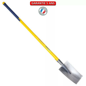 Louchet poli Senlis de 28 cm emmanché manche composite incassable en fibre de verre