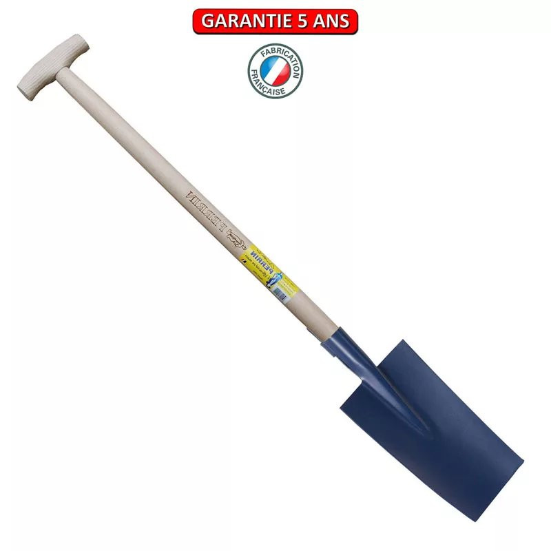 Louchet Senlis peint 30 cm - manche béquille fraisée 80 cm