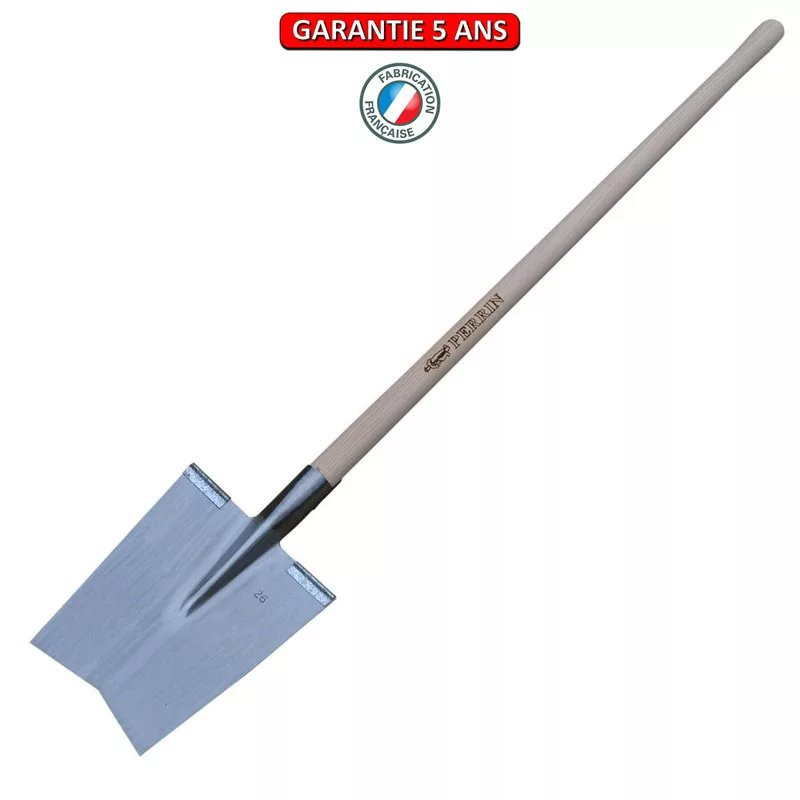 Louchet Vosges 26 cm manche 1,05 m - rebords montés