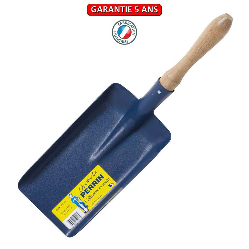 Pelle à feu carrée emmanchée