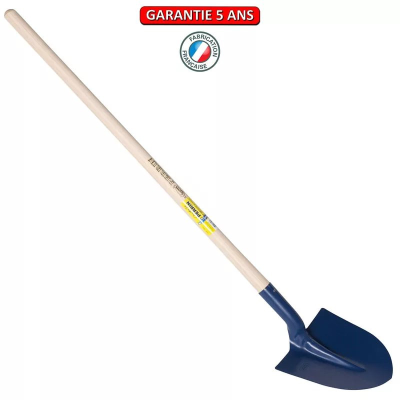 Pelle à terre, fortification 27 cm emmanchée 1,10 m, pour le maçon et le BTP