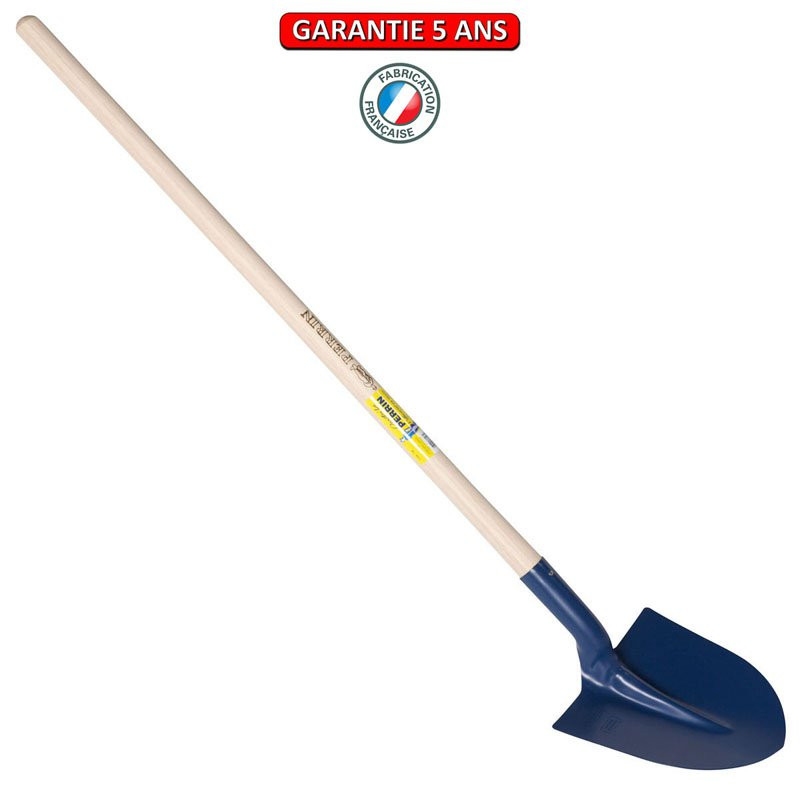 Pelle à terre, fortification 29 cm emmanchée 1,30 m, pour le maçon et le BTP