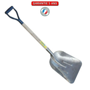Pelle extra creuse alu emmanchée en D