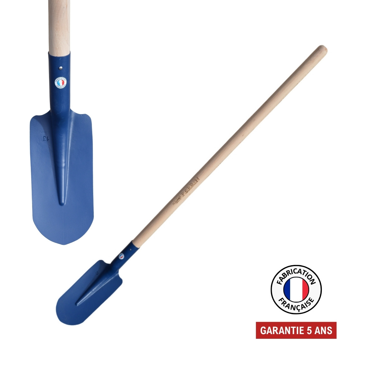 Pelle fortification 13 cm - manche 110 cm PEFC - outil de terrassement