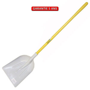 Pelle plastique blanche alimentaire manche nupla droit + etiquette alimentaire