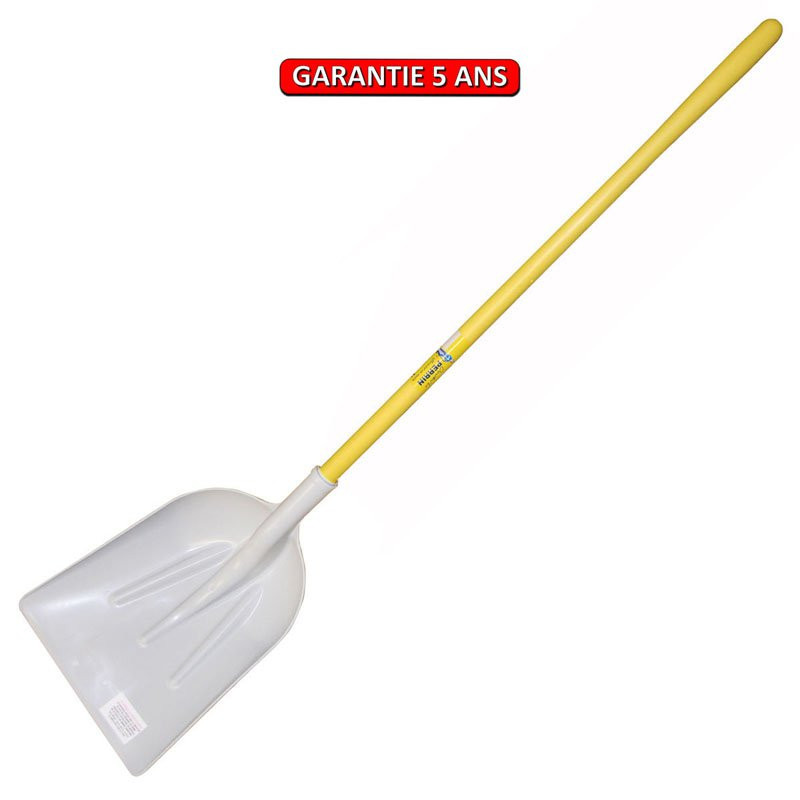 Pelle plastique blanche alimentaire manche nupla droit + etiquette alimentaire