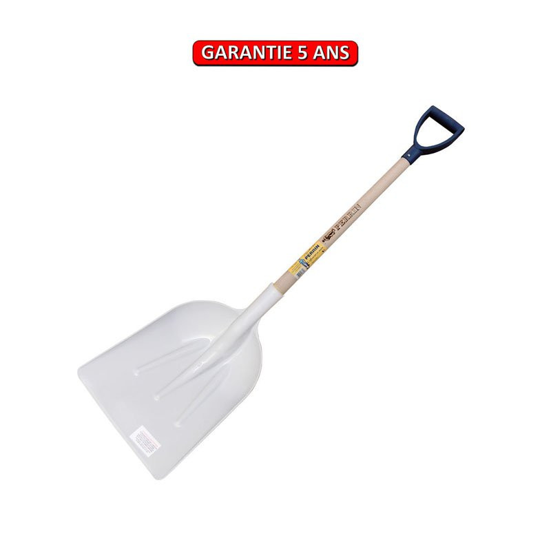 Pelle plastique blanche manche en P plastique + etiquette alimentaire