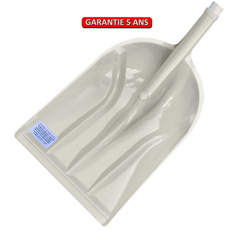 Pelle plastique blanche sans manche + étiquette alimentaire