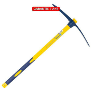 Pioche terrassier 2 kg oeil Rond manche composite, manche incassable en fibre de verre