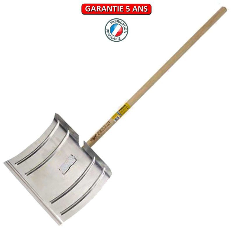 Poussoir à neige galva 42 cm fix rapide manche 1,30 m, outil pour le déneigement
