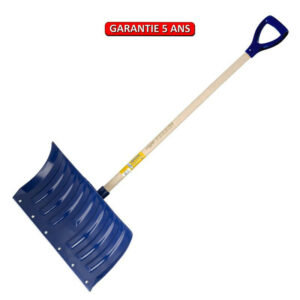 Poussoir à neige polypro 53 cm manche 1,15 m poignée plastique, outil pour le déneigement