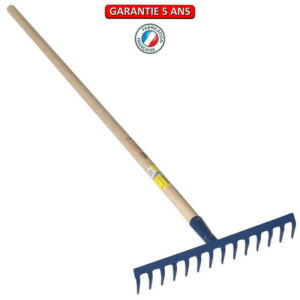 Râteau 12 dents courbes emmanché 1,65m