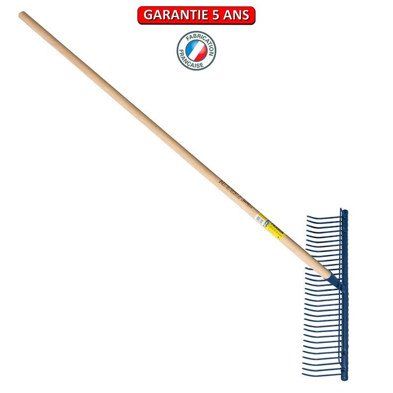 Râteau à gazon 32 dents emmanché