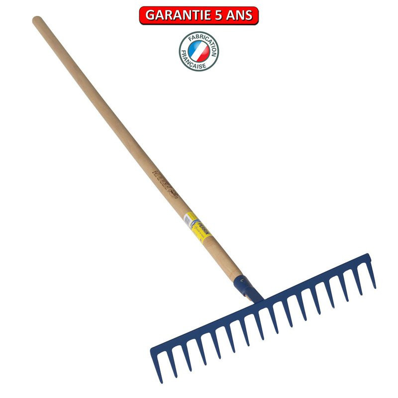 Râteau forgé 12 dents droites manche 1,5 m