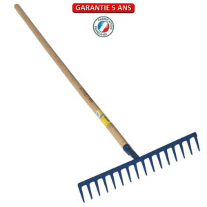 Râteau forgé 16 dents droites manche 1,50m , outil trempé haute résistance, jardin,potager