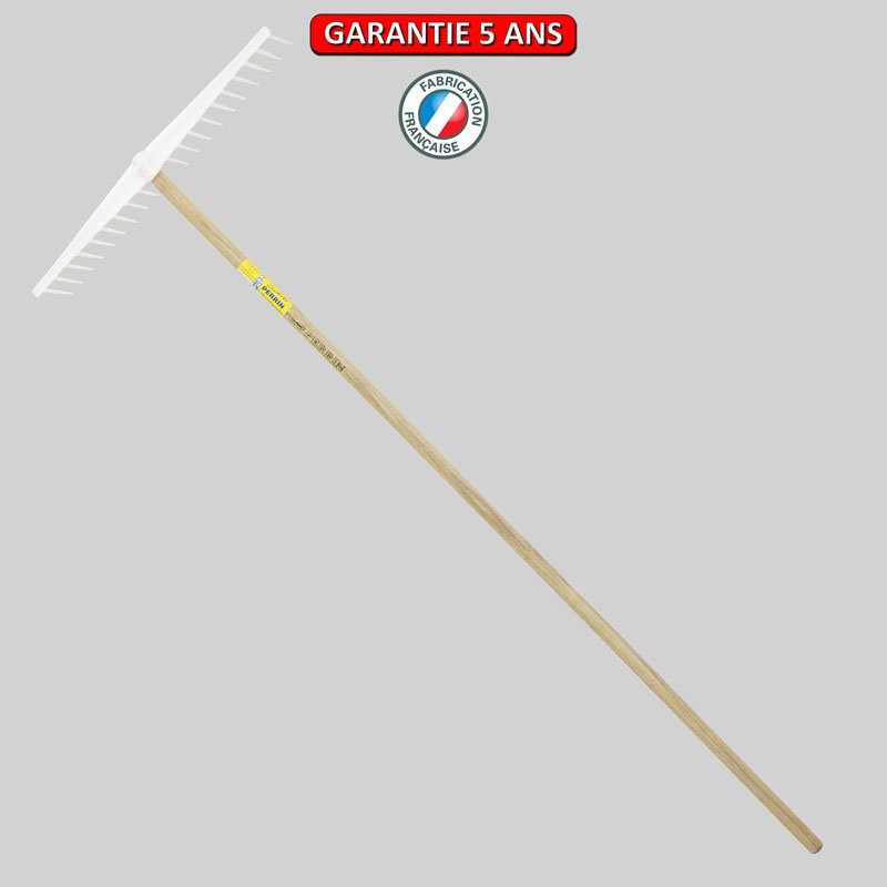 Râteau polypro multi usage 63 cm manche 1,80 m, pour le jardin et le potager
