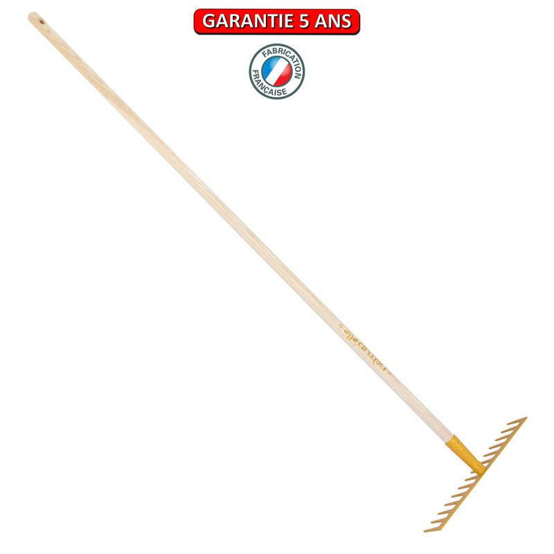 Râteau soudé 14 dents droites manche 150cm - Miel