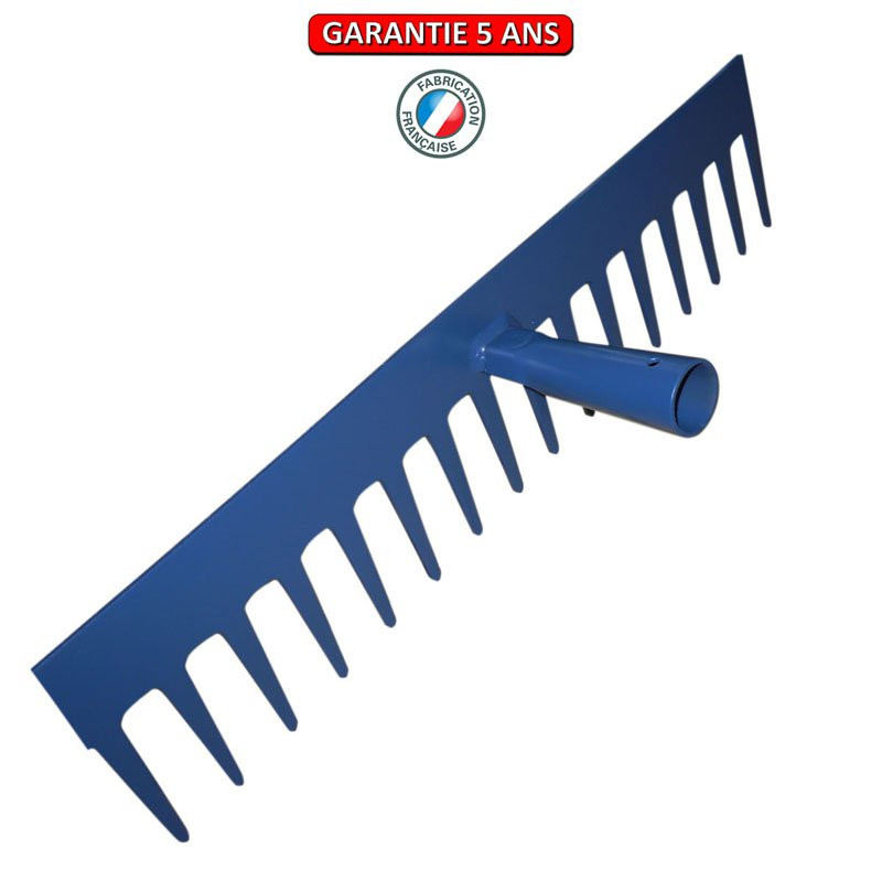 Râteau travaux publics à lame sans manche dents droites
