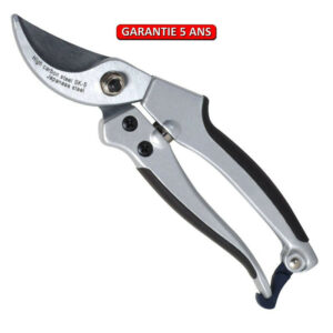Sécateur alu lame courbe, ergonomique et léger, coupe franche, taillant de qualité