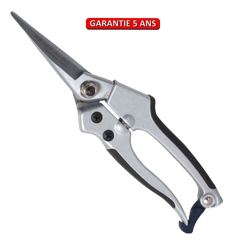 Sécateur alu lame droite , ergonomique et léger, coupe franche, taillant de qualité