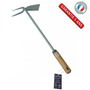 Serfouette à oignons panne et fourche - manche extra-long bois PEFC
