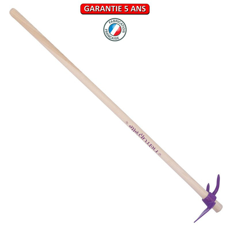 Serfouette panne & fourche forgée manche 100cm - Framboisine