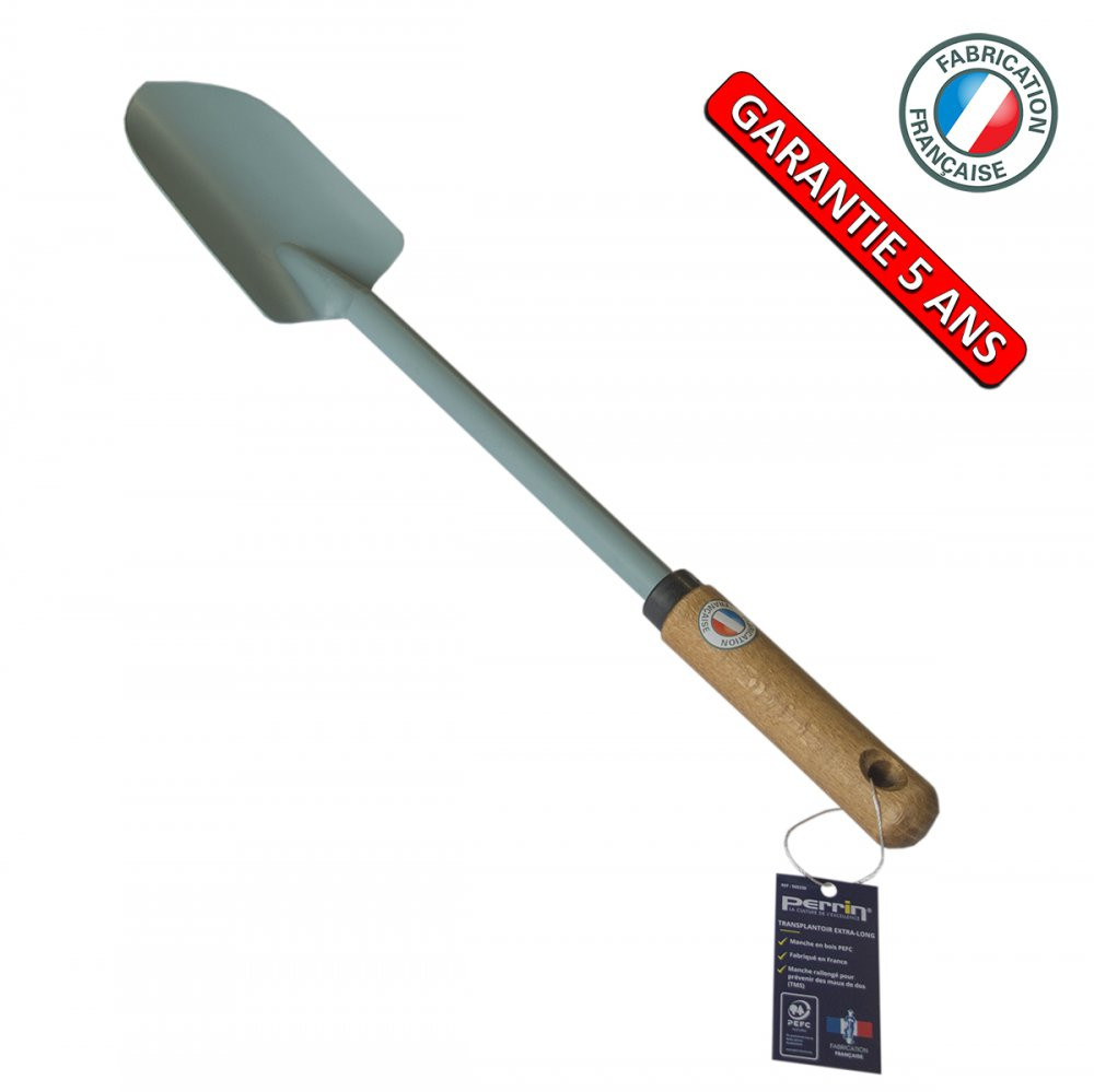 Transplantoir manche extra-long bois PEFC - outil de plantation