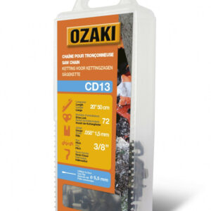 Chaîne de tronçonneuse OZAKI semi carrée: .3/8" .058 (1,5mm) 72 entraîneurs