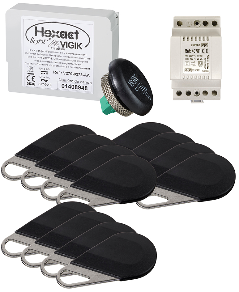 Pack 1 centrale HELIGHT2 12 badges VIGIK AIPHONE 150042