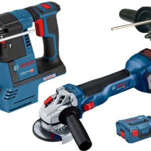 Pack 3 outils 18 V (GSR110 + GBH26 + GWS10) + 2 batteries 5 Ah + chargeur + coffret L-BOXX BOSCH