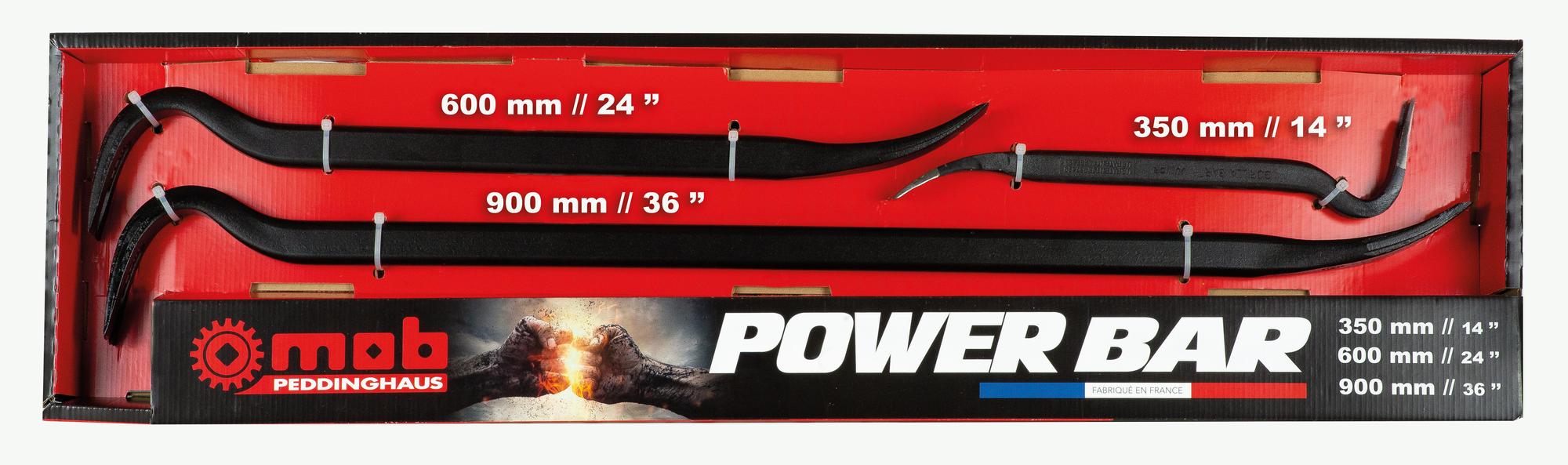 Pack 3 POWER BARS 350 - 600 - 900 mm MOB OUTILLAGE 7187000301