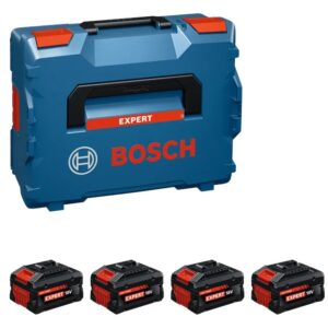 Pack 4 batteries 18 V 5.5 Ah + L-BOXX BOSCH EXPERT 1600A0373H