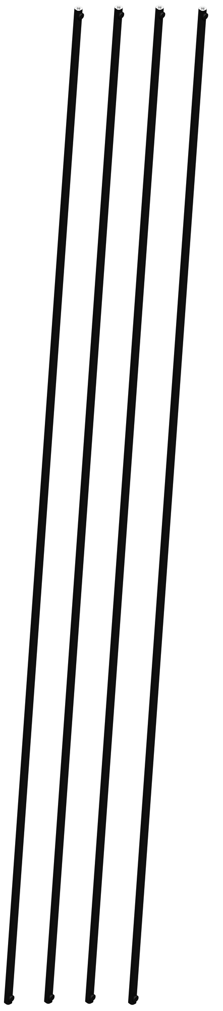 Pack 4 tringles alu 2500 mm noir RAL9005 B3 LA CROISEE DS DS7020-013