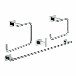 Pack accessoires 4 en 1 ESSENTIALS CUBE GROHE 40778001 - chrome