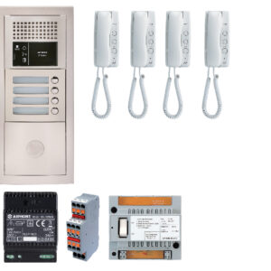 Pack audio 4 postes complet blanc AIPHONE 200375