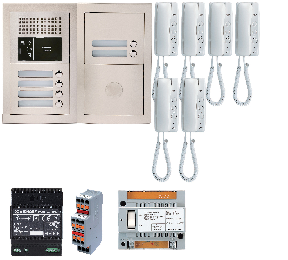 Pack audio 6 post complet blanc AIPHONE 200377