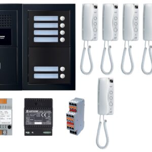 Pack audio 6 post complet noir AIPHONE 200449