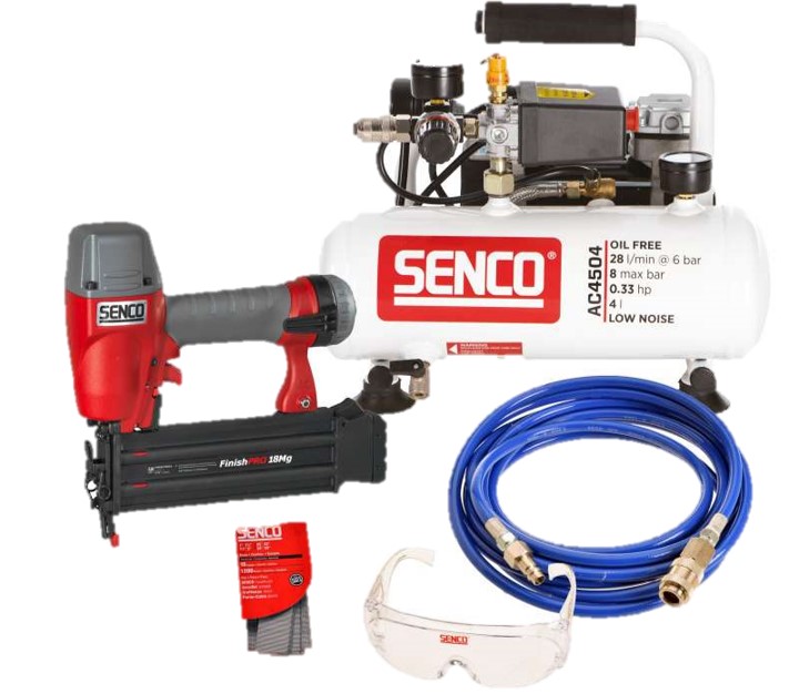 Pack cloueur 230V FINISHPRO18MG + compresseur AC4504 SENCO AFN0024KIT