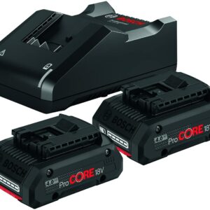 Pack de 2 batteries 18 V ProCORE 4 Ah + chargeur rapide BOSCH 1600A01BA3