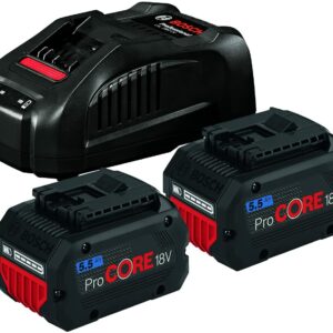 Pack de 2 batteries 18 V Procore 5,5 Ah + chargeur rapide BOSCH 1600A0214C