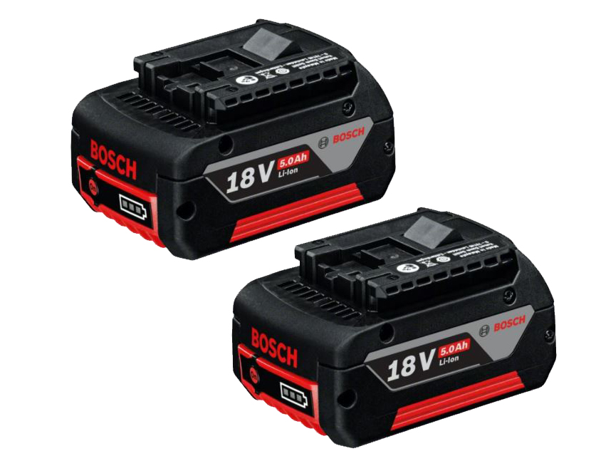 Pack de 2 batteries Li-Ion GBA 18 V 5 Ah BOSCH PACK2BAT5LI