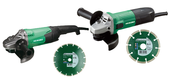 Pack de 2 meuleuses (G13STA 600 W / G23ST 2000 W) avec 2 disques diamants en boîte carton HIKOKI KG23SAYBZ