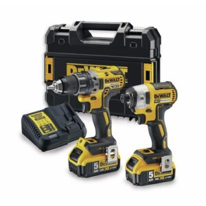 Pack de 2 outils 18 V XR (DCD791+DCF887) + 2 batteries 5 Ah + chargeur + coffret T-STAK DEWALT DCK268P2T-QW