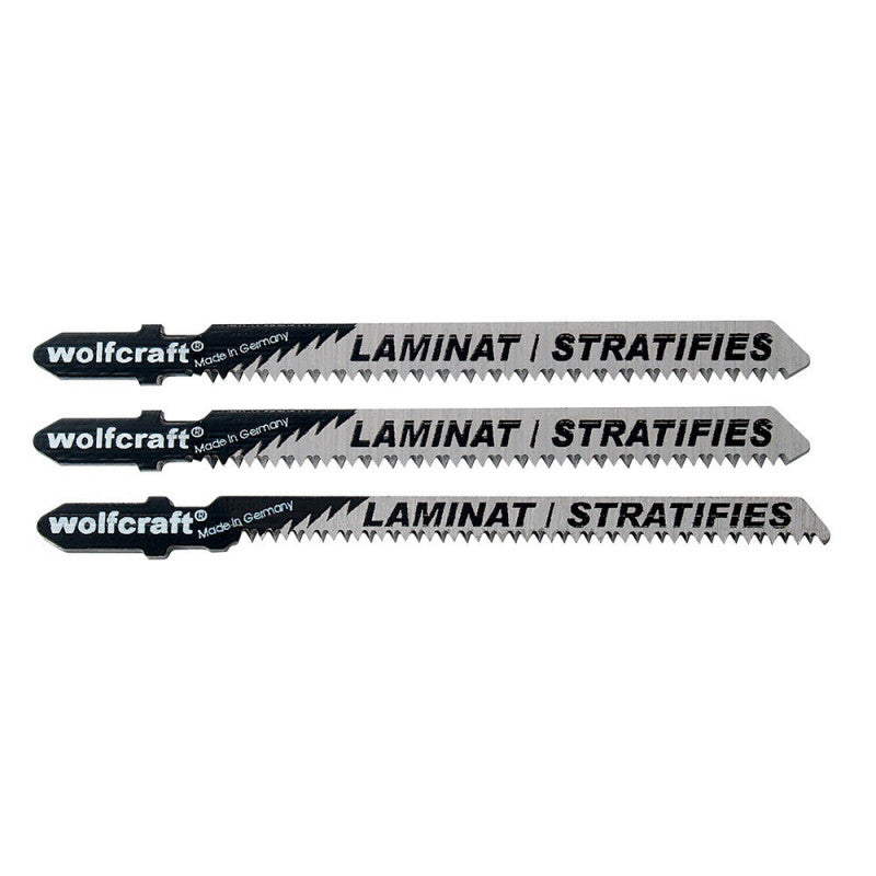 Pack de 3 lames de scie sauteuse WOLFCRAFT HCS pour sols stratifiés - 2379000